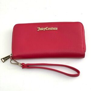 Juicy Couture Wristlet Zip Around Wallet Red